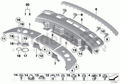 Part Diagram for Rolls Royce 51 46 9156982