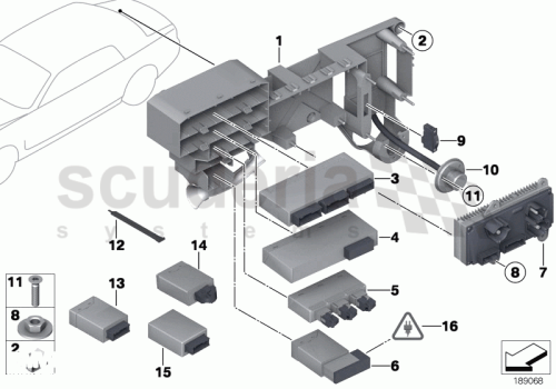 Part Diagram for Rolls Royce 61 35 9132581