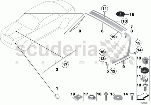 Part Diagram for Rolls Royce 51 16 7044405