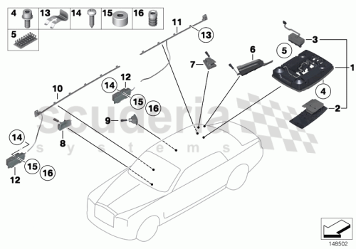 Part Diagram for Rolls Royce 61 31 0138262