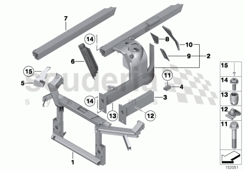 Part Diagram for Rolls Royce 41 14 7079540
