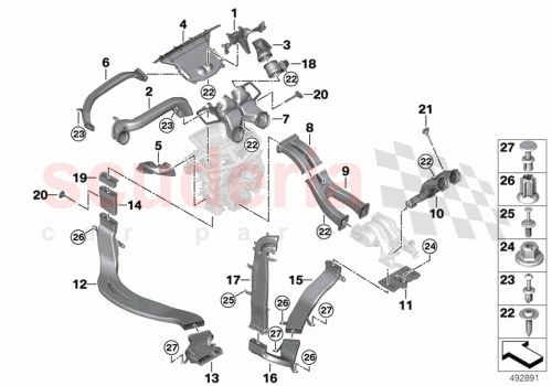 Part Diagram for Rolls Royce 51459389800
