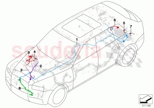 Part Diagram for Rolls Royce 61128804903