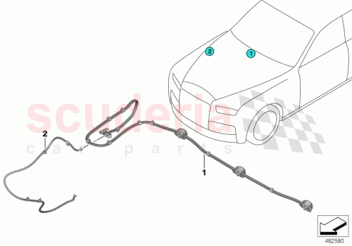 Part Diagram for Rolls Royce 61667450107