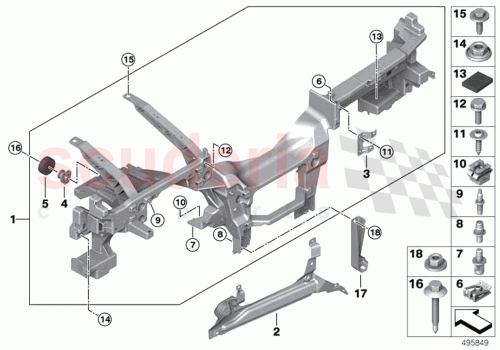 Part Diagram for Rolls Royce 51 45 7952609