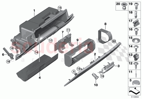 Part Diagram for Rolls Royce 51169490752