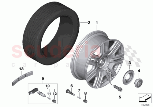 Part Diagram for Rolls Royce 36106884708