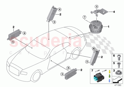 Part Diagram for Rolls Royce 65755A0DE49