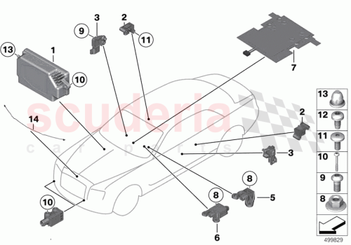 Part Diagram for Rolls Royce 65779224177