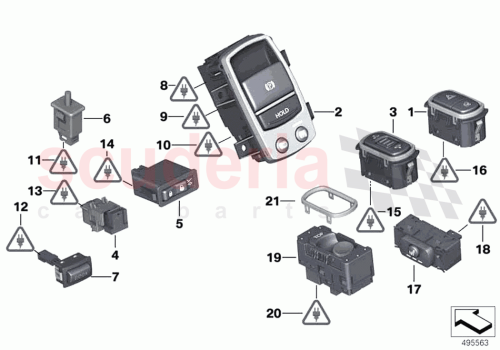 Part Diagram for Rolls Royce 61319344097