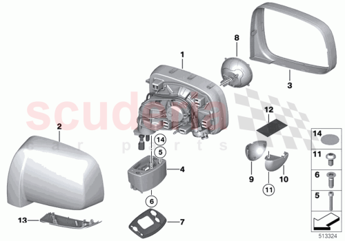 Part Diagram for Rolls Royce 51167302068