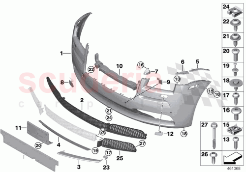 Part Diagram for Rolls Royce 51117370552