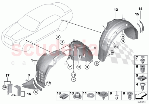 Part Diagram for Rolls Royce 51757401701
