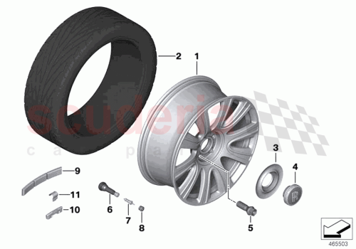 Part Diagram for Rolls Royce 36106891937