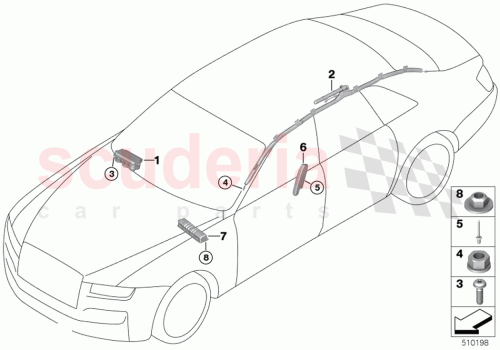 Part Diagram for Rolls Royce 72127494763