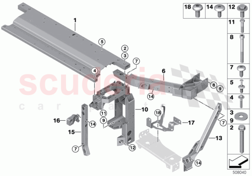 Part Diagram for Rolls Royce 41009627435