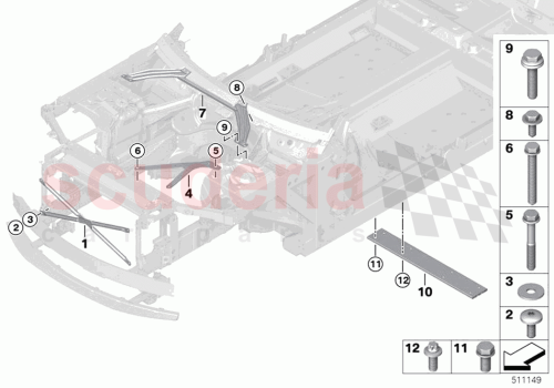 Part Diagram for Rolls Royce 51619908687