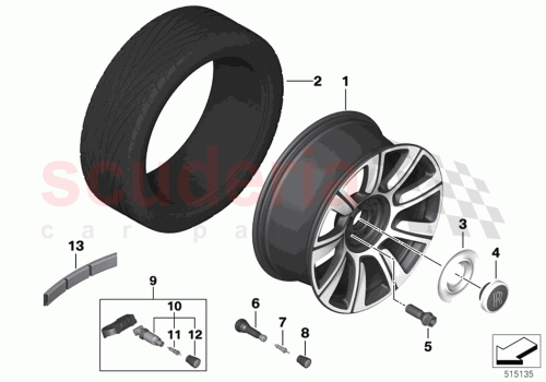 Part Diagram for Rolls Royce 36116891939