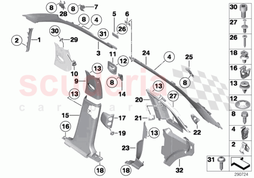 Part Diagram for Rolls Royce 51439211521