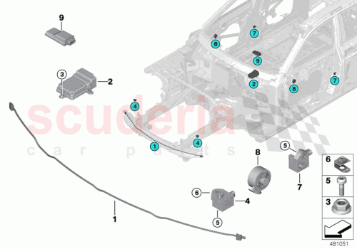 Part Diagram for Rolls Royce 65776830604