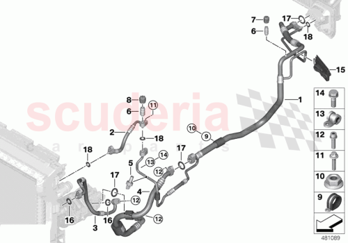 Part Diagram for Rolls Royce 12141305028