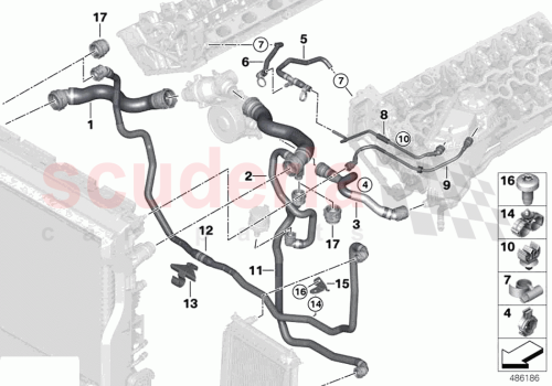 Part Diagram for Rolls Royce 17128602747