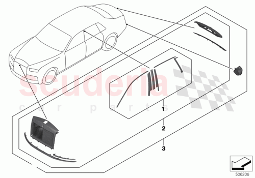 Part Diagram for Rolls Royce 51135A0EE64