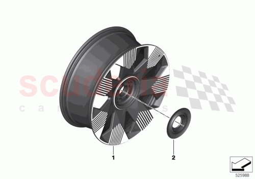 Part Diagram for Rolls Royce 36115A2BD31
