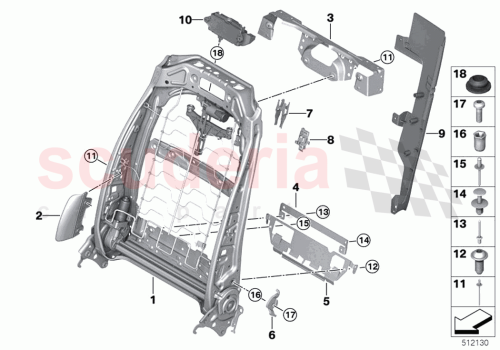 Part Diagram for Rolls Royce 61139258261
