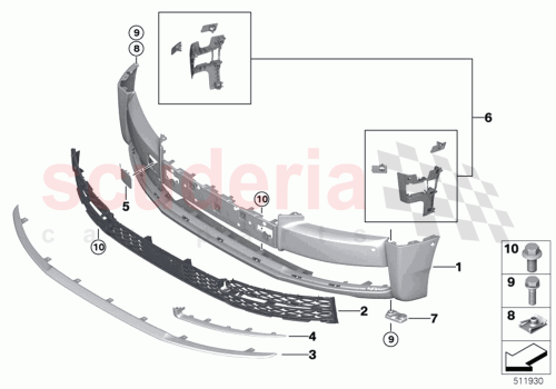 Part Diagram for Rolls Royce 51117428640