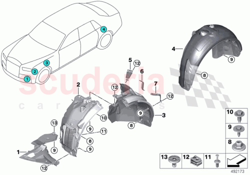 Part Diagram for Rolls Royce 51757409817