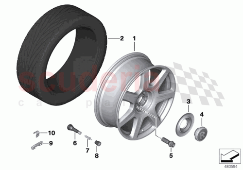 Part Diagram for Rolls Royce 36106871607