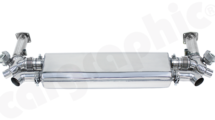 Photo of Cargraphic Turbo Back Exhaust System (Catless With Flaps) for the Porsche 991.1/2 Turbo/S - Image 1