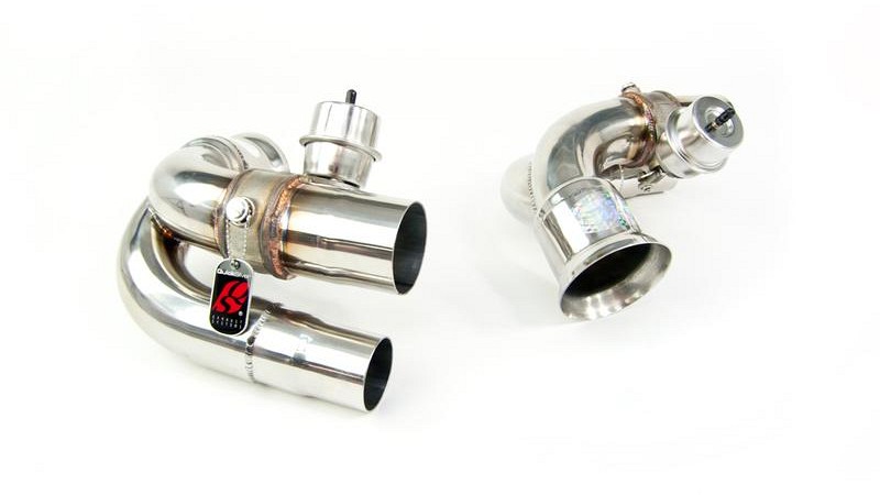 Photo of Quicksilver Sport Side Muffler Deletes w/Valves (2006-12) for the Porsche 997 (Mk I) GT3 - Image 2