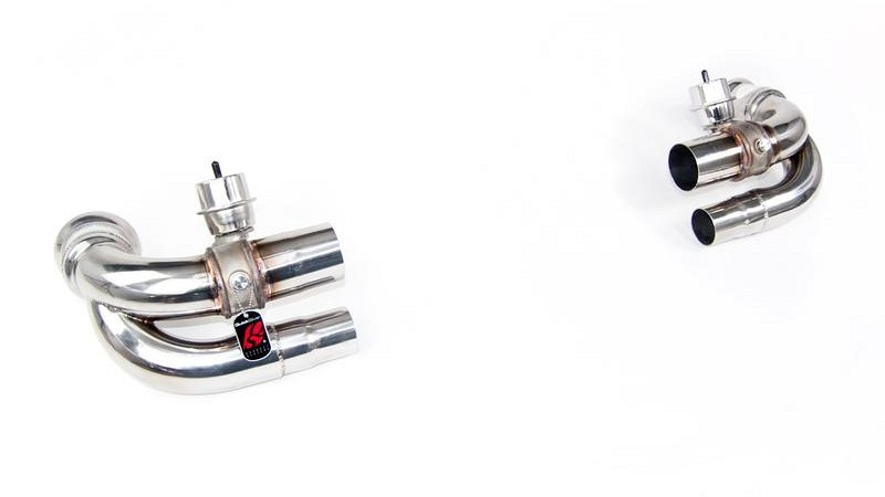 Photo of Quicksilver Sport Side Muffler Deletes w/Valves (2014 on) for the Porsche 991 (Mk I) GT3/GT3 RS - Image 1